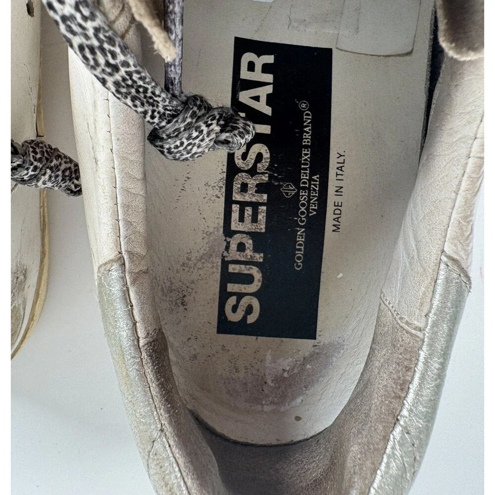 Golden Goose White & Gray Superstar Private EDT Women's Sneaker EU 39 US 9